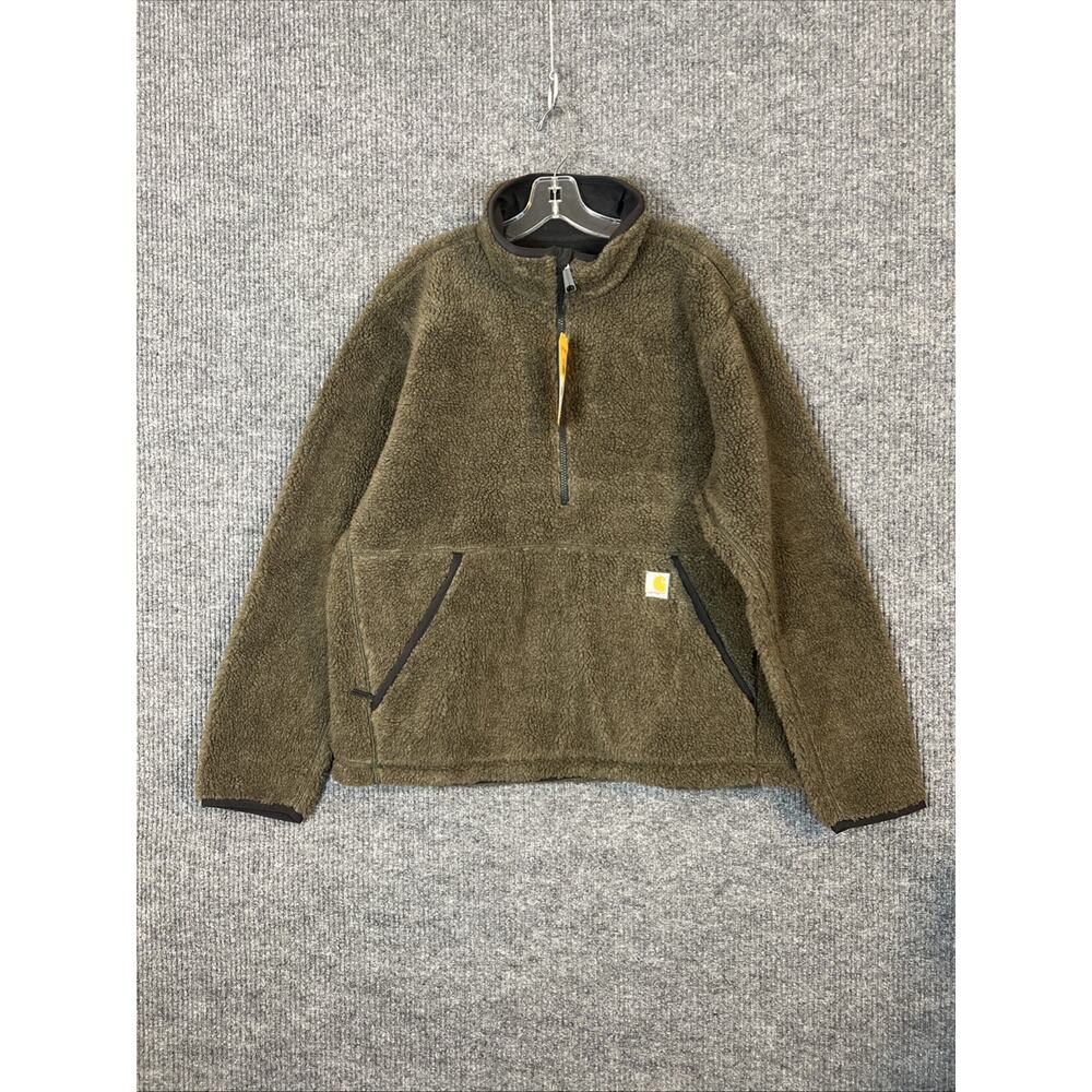Carhartt Mens Loose Fit Fleece Pullover - 2 Warmer Rating Size Large Green - Picture 1 of 8